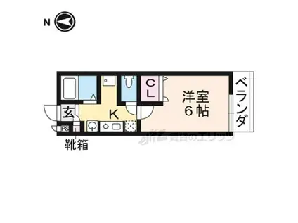 コーポセジュール(ワンルーム/2階)の間取り写真