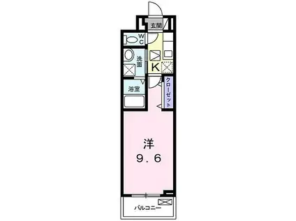 阪急宝塚本線 石橋阪大前駅 徒歩9分 3階建 築1年(1K/1階)の間取り写真