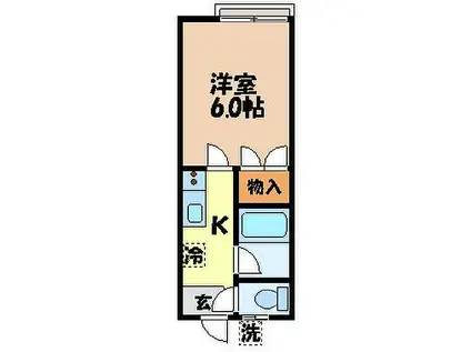リバティハウス昭和町(1K/1階)の間取り写真