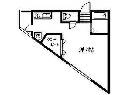 リヴィエール(1K/2階)の間取り写真