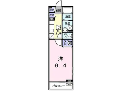山陽電鉄網干線 広畑駅 徒歩9分 2階建 築10年(1K/1階)の間取り写真