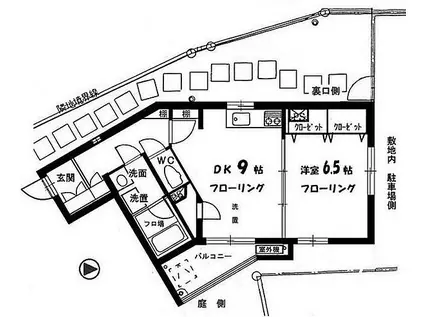 和泉ファミリオA&B(1LDK/1階)の間取り写真