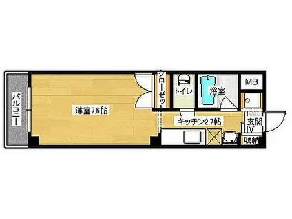 広島高速交通アストラムライン 大塚駅(広島) 徒歩17分 3階建 築14年(ワンルーム/1階)の間取り写真