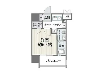 S-FORT高宮(1K/7階)の間取り写真