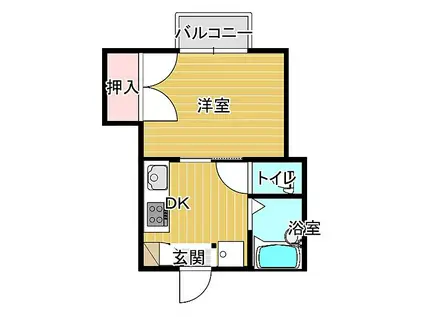 ネオ・コーポ青葉台(1K/2階)の間取り写真