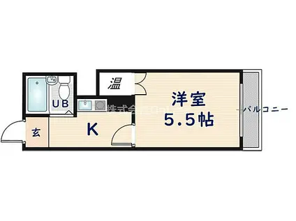 オーナーズマンション友井(1K/8階)の間取り写真
