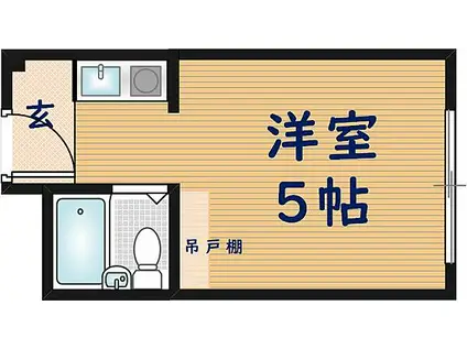 プレアール小若江(ワンルーム/2階)の間取り写真