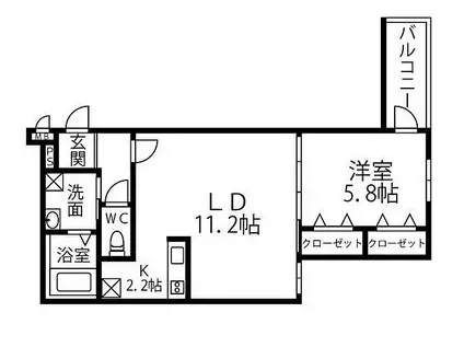 SOLARC VITAII(1LDK/1階)の間取り写真