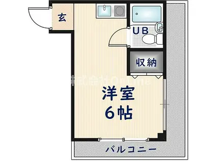 オレンジハウス八尾弐番館(ワンルーム/3階)の間取り写真