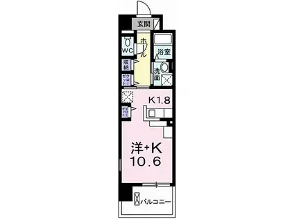 山陽電鉄本線 亀山駅(兵庫) 徒歩13分 10階建 築11年(1K/6階)の間取り写真