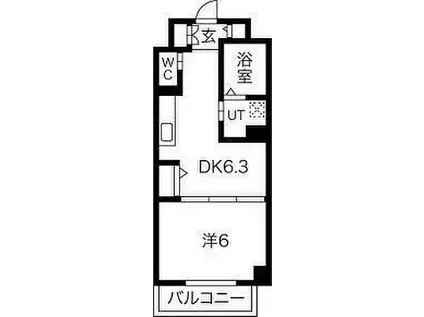 JR東海道・山陽本線 塚本駅 徒歩1分 8階建 築3年(1DK/4階)の間取り写真