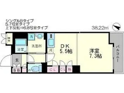 北大阪急行電鉄 桃山台駅 徒歩7分 4階建 築11年(1DK/4階)の間取り写真
