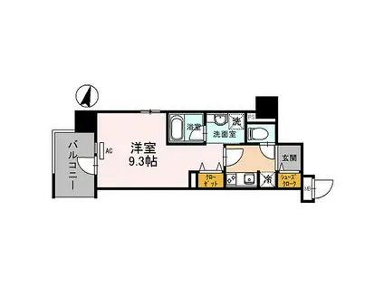 JR東海道・山陽本線 岸辺駅 徒歩3分 10階建 築6年(1K/7階)の間取り写真
