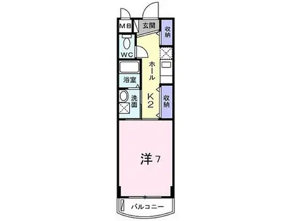 おおさか東線 南吹田駅 徒歩3分 3階建 築18年(1K/3階)の間取り写真