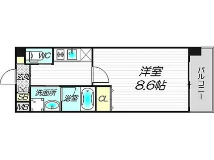 スプランディッド新大阪III(1K/15階)の間取り写真