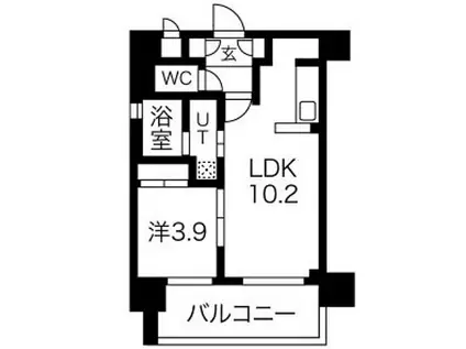 アスヴェル兵庫駅前(1LDK/11階)の間取り写真