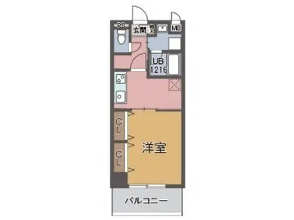 タカマツ神戸駅南通(1K/4階)の間取り写真