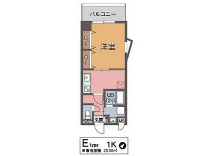 タカマツ神戸駅南通(ワンルーム/10階)の間取り写真