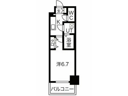 レジュールアッシュ神戸元町(1K/4階)の間取り写真