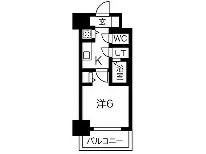 ファステート神戸アモーレ(1K/10階)の間取り写真