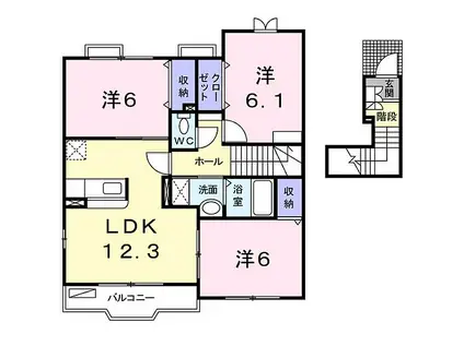 アルドーレ(3LDK/2階)の間取り写真