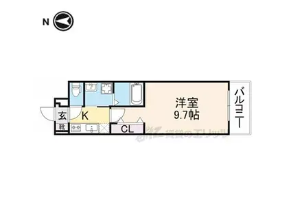 京阪本線 光善寺駅 徒歩10分 3階建 新築(1K/3階)の間取り写真