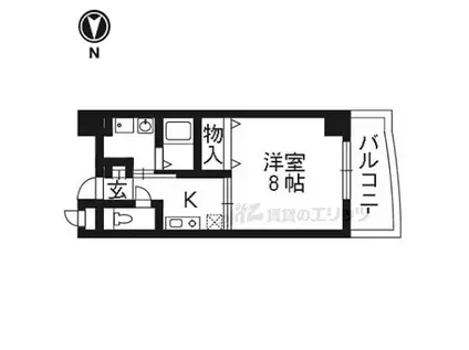 JR片町線(学研都市線) 長尾駅(大阪) 徒歩29分 6階建 築18年(1K/4階)の間取り写真