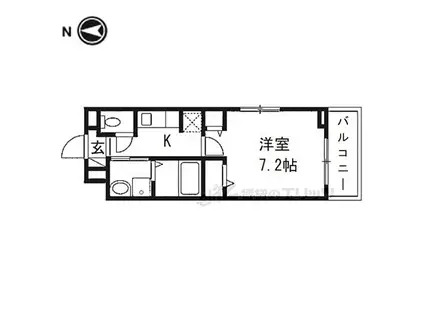 JR桜井線 桜井駅(奈良) 徒歩13分 3階建 築1年(1K/3階)の間取り写真