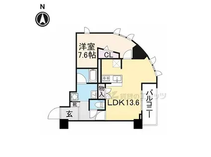 幸COURT NARASANJO(1LDK/2階)の間取り写真