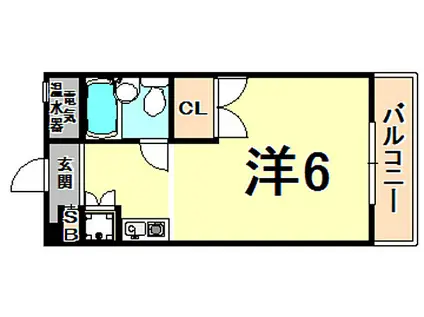 FKマンション(1K/3階)の間取り写真