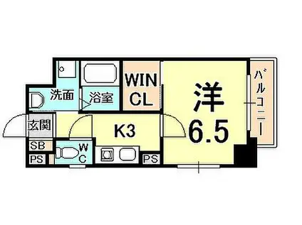 サムティ夙川レジデンス(1K/8階)の間取り写真