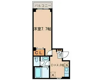 サンボナール鈴木(1DK/3階)の間取り写真