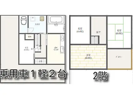 JR和歌山線 岩出駅 徒歩25分 2階建 築44年(4LDK)の間取り写真