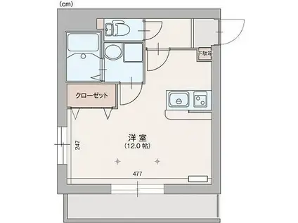 エンブレム 5251(ワンルーム/3階)の間取り写真