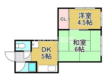 プレスト東加賀屋(2DK/2階)の間取り写真