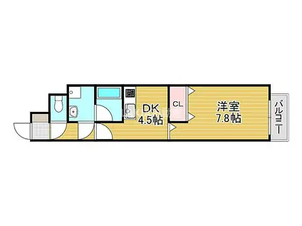 KURISE諏訪(1DK/4階)の間取り写真