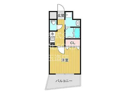 大阪メトロ今里筋線 今里駅(近鉄) 徒歩10分 3階建 築11年(1K/1階)の間取り写真