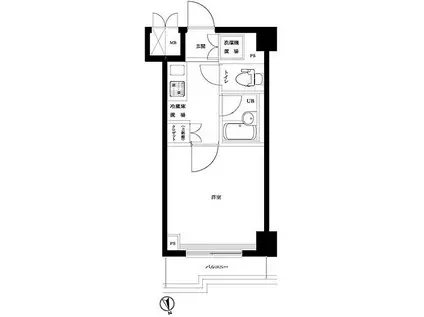 ルーブル大井町参番館(1K/3階)の間取り写真