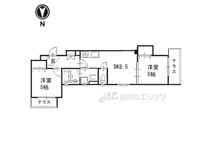 JR片町線(学研都市線) 寝屋川公園駅 徒歩13分 3階建 新築(2LDK/1階)の間取り写真