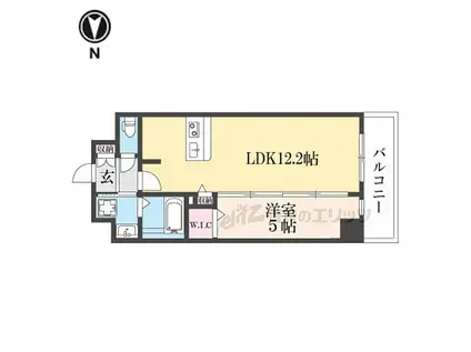 京阪本線 枚方公園駅 徒歩4分 8階建 築1年(1LDK/3階)の間取り写真
