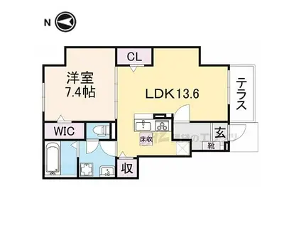 JR和歌山線 高田駅(奈良) 徒歩21分 2階建 新築(1LDK/1階)の間取り写真