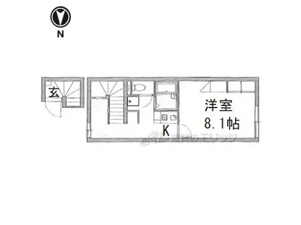 JR和歌山線 ＪＲ五位堂駅 徒歩9分 2階建 築18年(1K/2階)の間取り写真