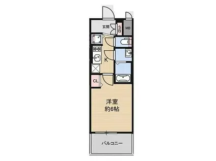 アドバンス大阪グロウスII(1K/5階)の間取り写真