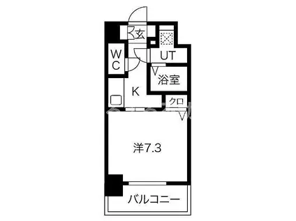 ワールドアイ大阪ドームシティ(1K/8階)の間取り写真