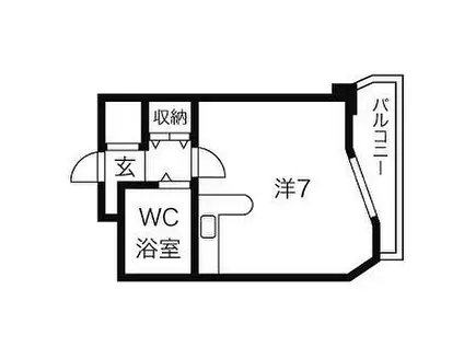 ONOレジデンス南小樽(ワンルーム/7階)の間取り写真