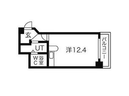 ONOレジデンス南小樽(ワンルーム/7階)の間取り写真