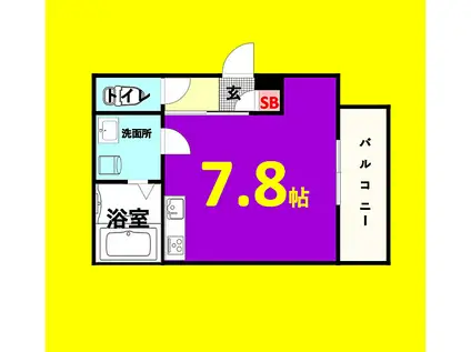 LECOCON熱田(ワンルーム/2階)の間取り写真