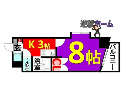 シティライフ名駅(1K/9階)の間取り写真