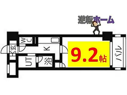 スタジオスクエア大須(1K/2階)の間取り写真