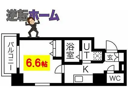 ザ・レジデンス志賀本通(1K/8階)の間取り写真